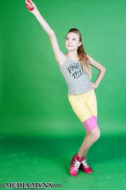 MediaMynx Norina Grey Shirt Yellow Leggings - Hoola Hoop